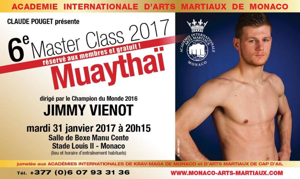 Stages Muaythai à Monaco avec Jimmy Vienot janvier février 2017